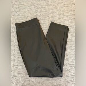 NWT DKNY Pleather Black High Waist Skinny Pants Size XL